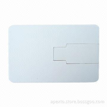 Card Bootable USB Flash Memory, Made of Silver Metal Material, Supports USB 2.0 Interface